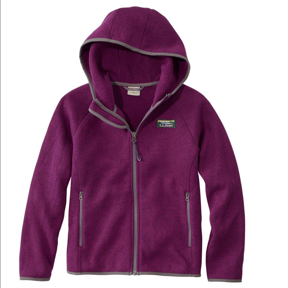 L.L.Bean kids hooded sweater fleece 4T